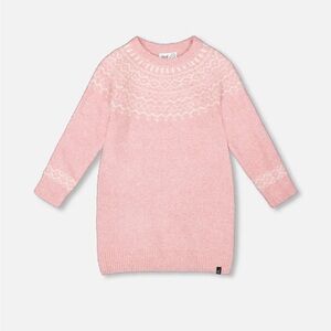 Deux par deux Pink Knit Kids Dress